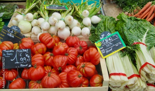 Stalls at a Market in France