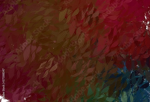 Dark Green, Red vector template with chaotic shapes.