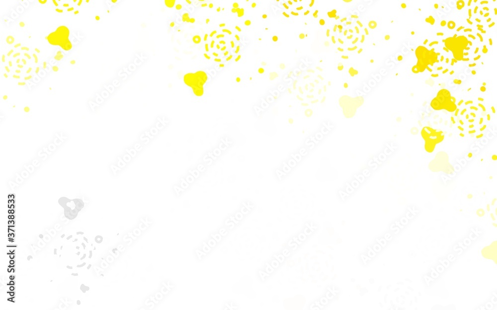 Light Yellow vector pattern with random forms.