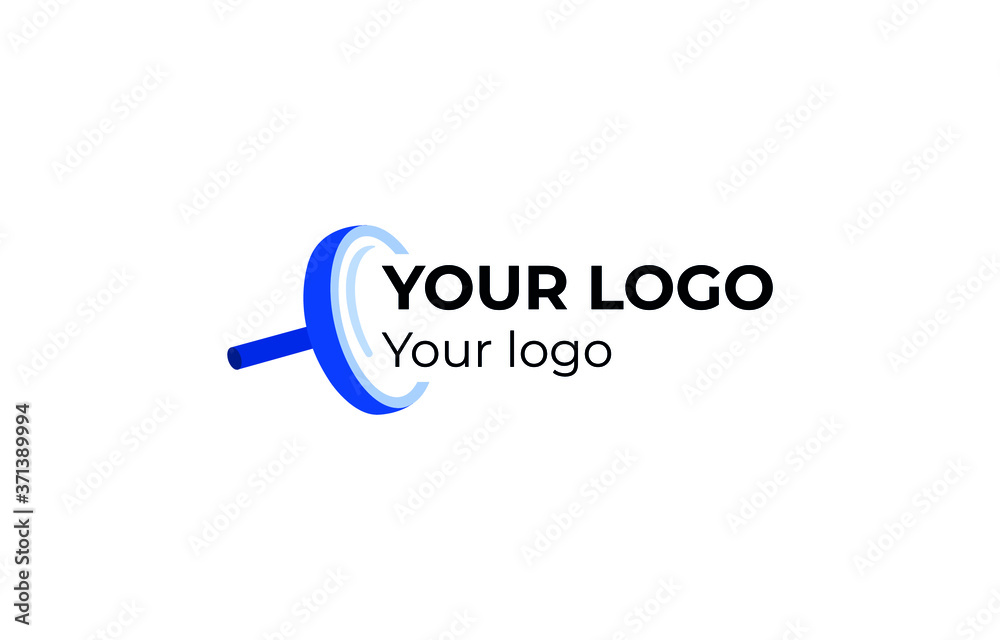 Logo - silhouette of a magnifying glass, search. Logo - silhouette of a magnifying glass, search.