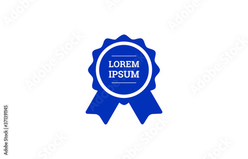 Blue Certificate Emblem Logo – Vector Badge Design