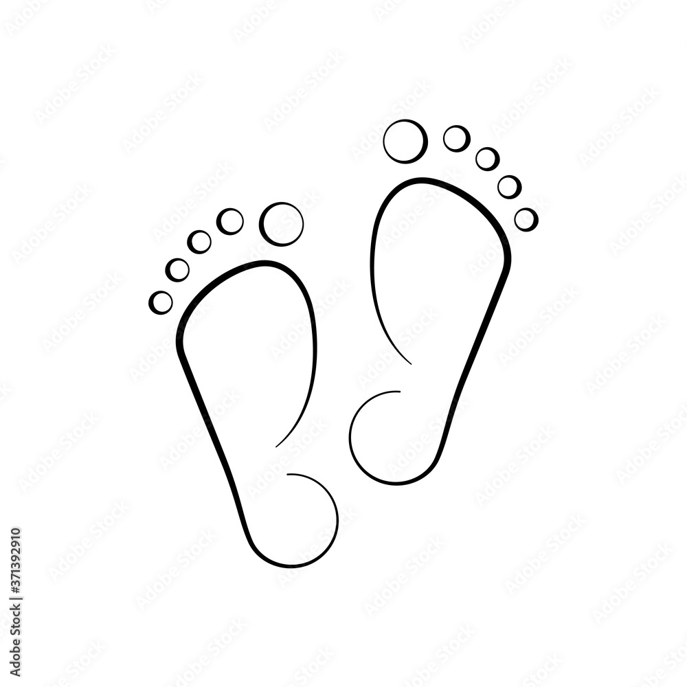 black linear foot logo black linear foot logo