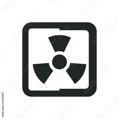 Radiation sign icon