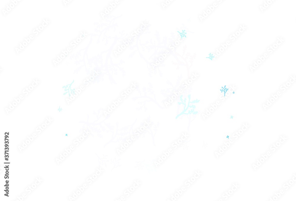 Light BLUE vector doodle backdrop with sakura.