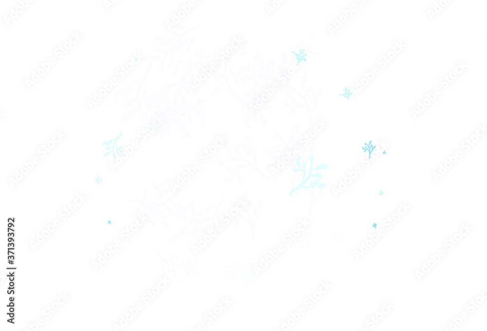 Naklejka premium Light BLUE vector doodle backdrop with sakura.