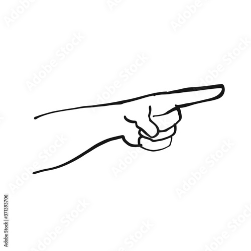 pointing finger and hand