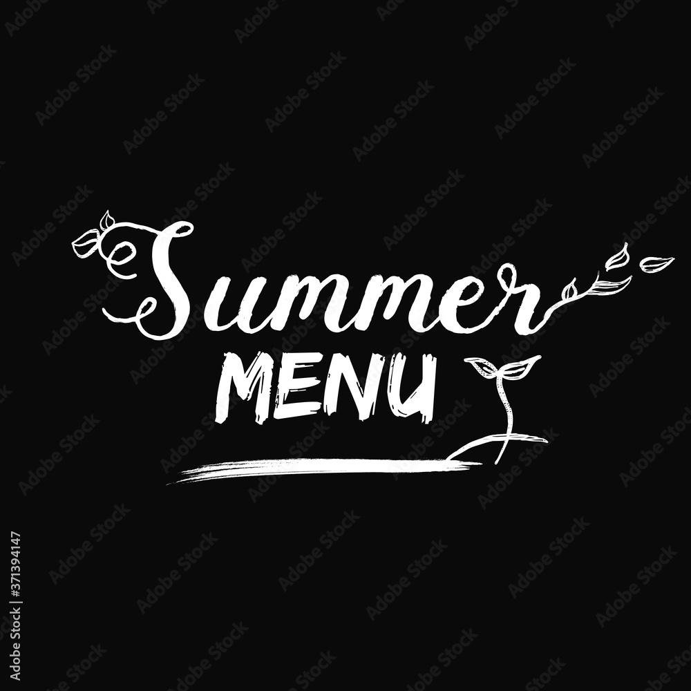 Fototapeta premium summer menu lettering