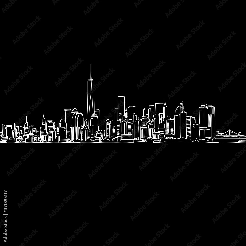 NYC skyline drawing