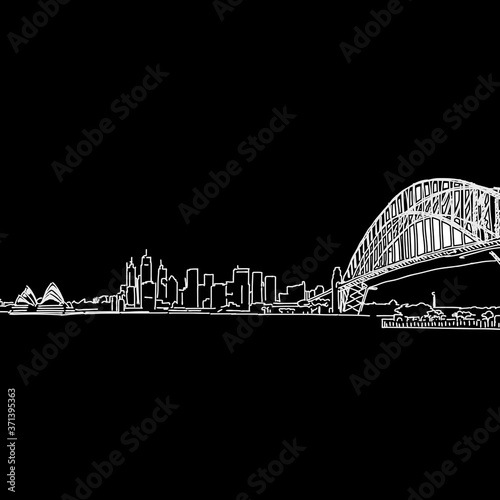 Sydney skyline drawing