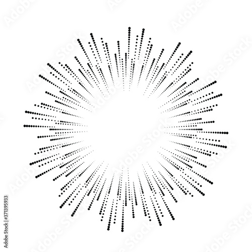 Halftone dots in circle form. round logo . vector dotted frame . design element