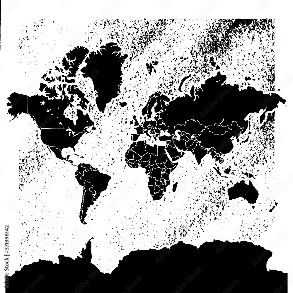 Fototapeta premium World map on vintage background