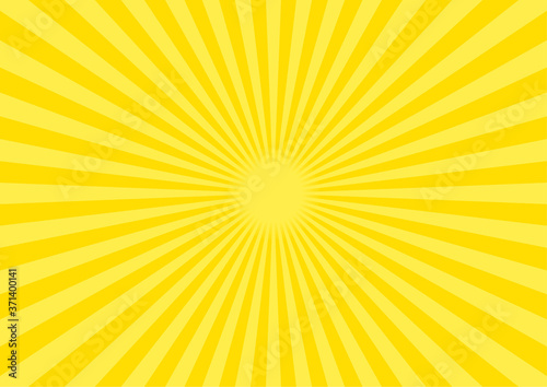 背景素材 集中線 放射線（黄色） B03