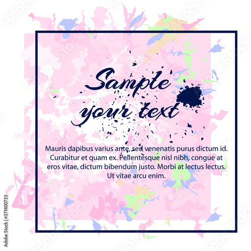Grunge abstract background, pink and blue, vector illustration