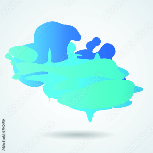 Colorful fluid composition. Trendy unusual background . Minimal geometric design. Vector