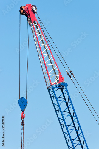 Crane in the harbour, Watchet, Somerset, South West England photo