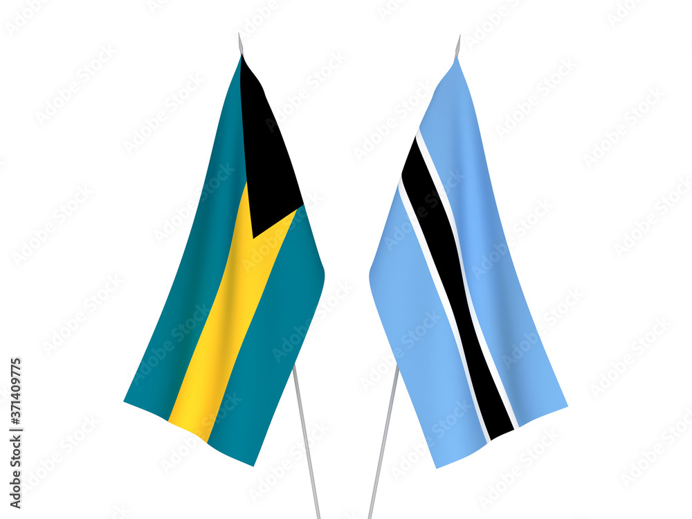 Botswana and Commonwealth of The Bahamas flags Botswana and Commonwealth of The Bahamas flags