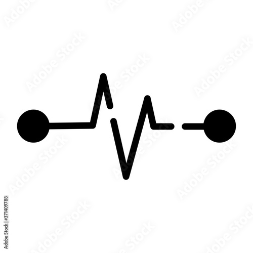 Statistic cardiograph icon