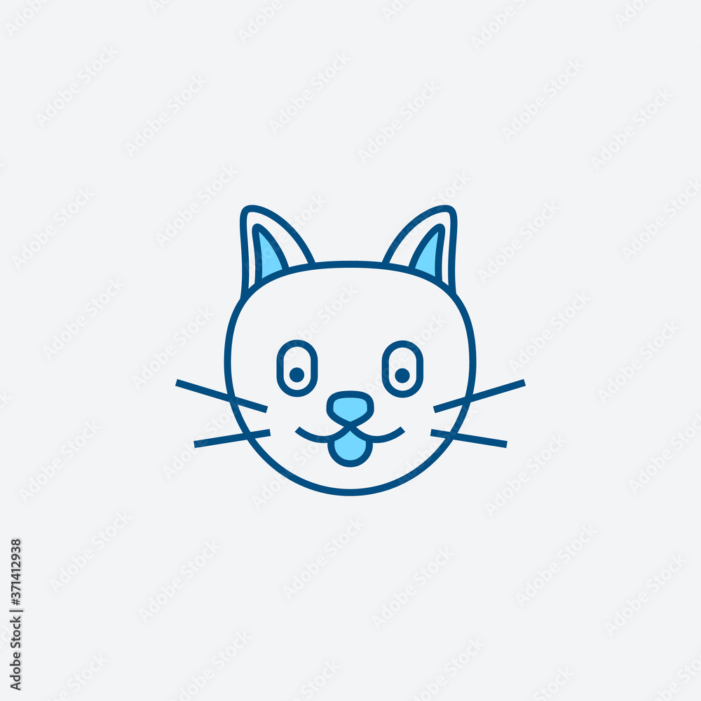 .blue line cat icon, simple sign and symbol from Pet-vet collection, design element for User Interface .blue line cat icon, simple sign and symbol from Pet-vet collection, design element for User Interface