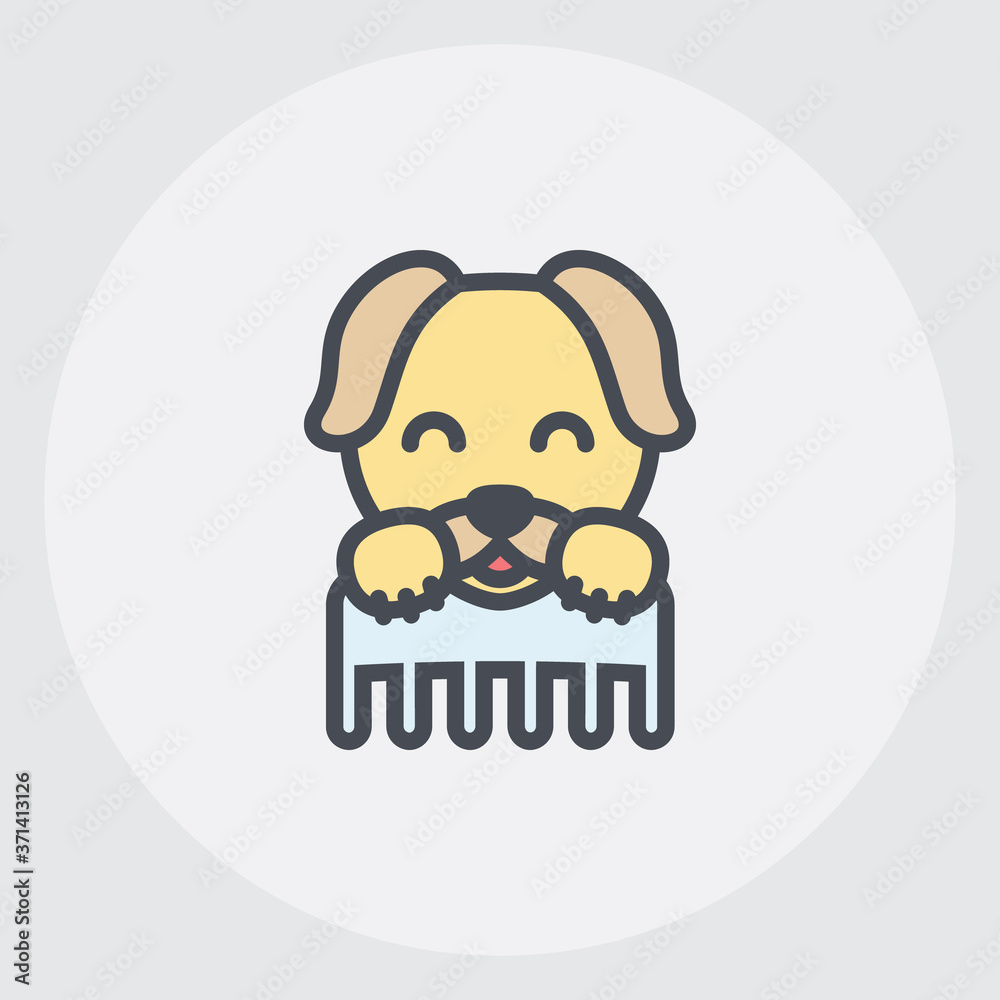 .multicolor line grooming icon, graphic illustration from Pet-vet collection, for web and app design .multicolor line grooming icon, graphic illustration from Pet-vet collection, for web and app design