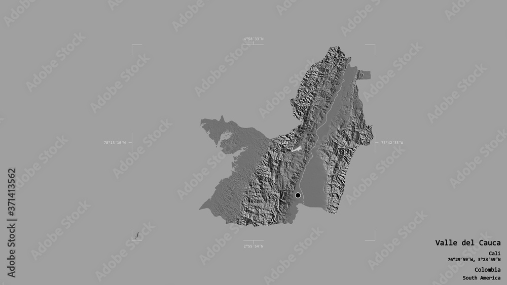 Valle del Cauca - Colombia. Bounding box. Bilevel Valle del Cauca - Colombia. Bounding box. Bilevel