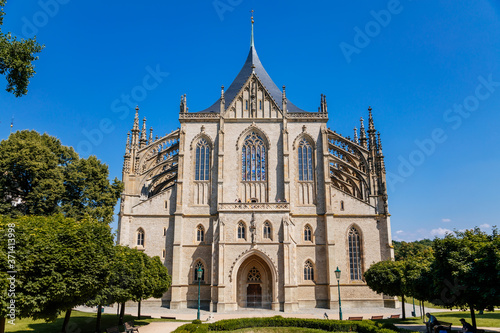 St. Barbara's Church, Unique gothic Cathedrale in Kutna Hora, Central Bohemian Region, Czech Republic