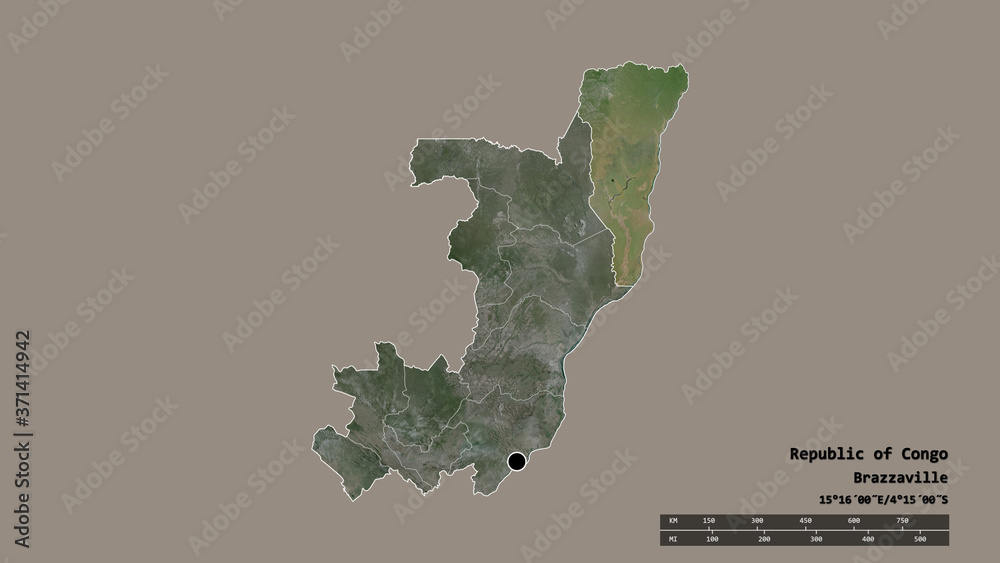 Location of Likouala, region of Republic of Congo,. Satellite Location of Likouala, region of Republic of Congo,. Satellite