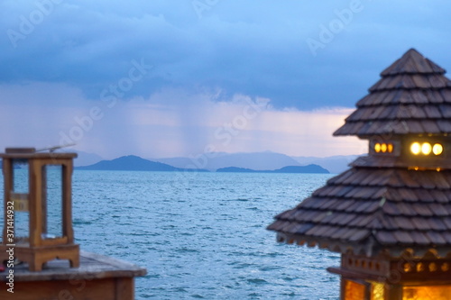 Restaurant table overlooking the sea  in Thailand © Hirotsugu