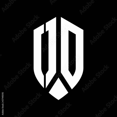 od logo monogram with emblem shield style design template