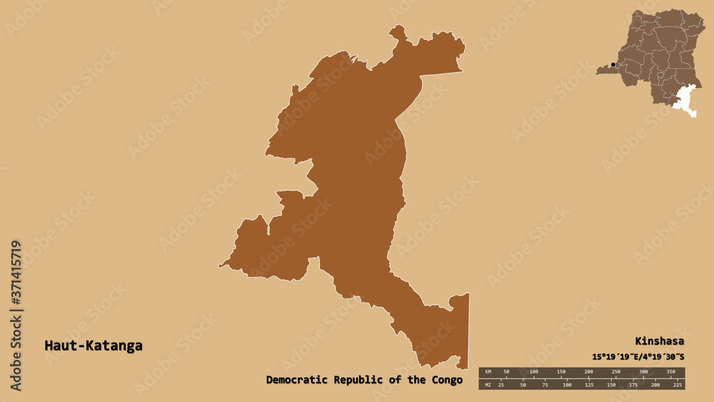 Haut-Katanga, province of Democratic Republic of the Congo, zoomed. Pattern