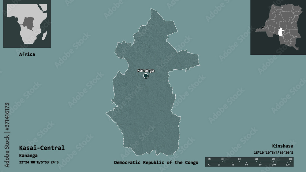 Kasaï-Central, province of Democratic Republic of the Congo,. Previews. Administrative