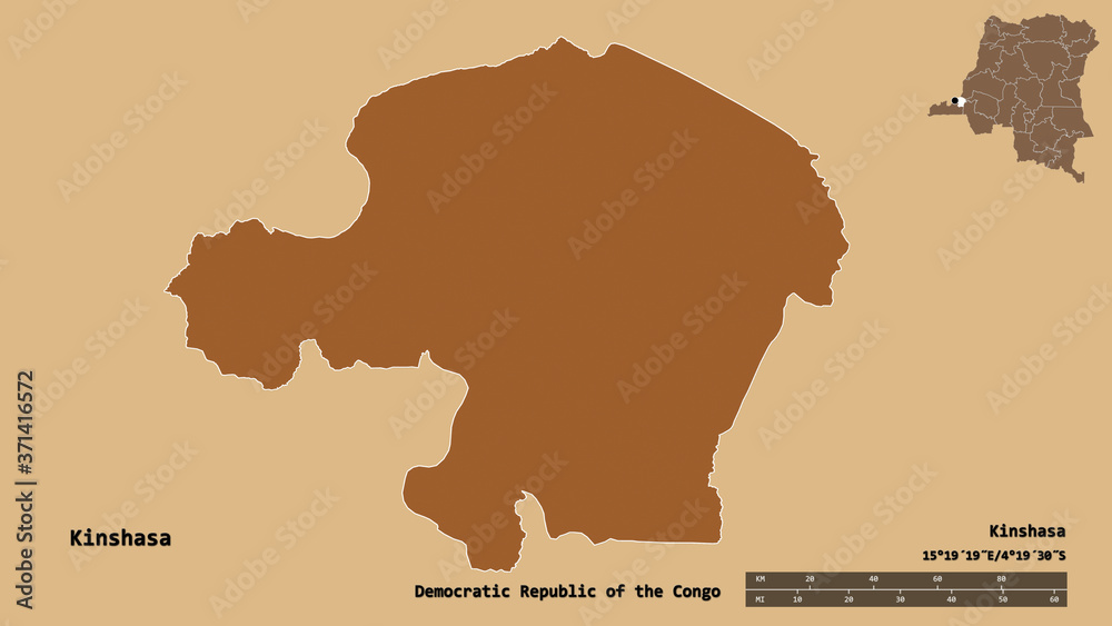 Kinshasa, province of Democratic Republic of the Congo, zoomed. Pattern