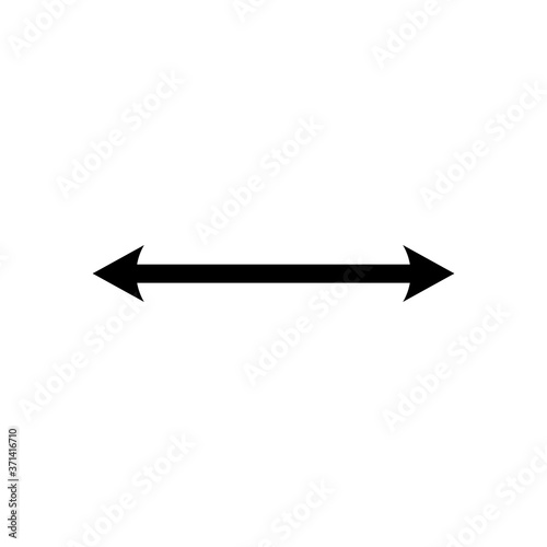 Double arrow icon, two side symbol, double arrow logo concept.