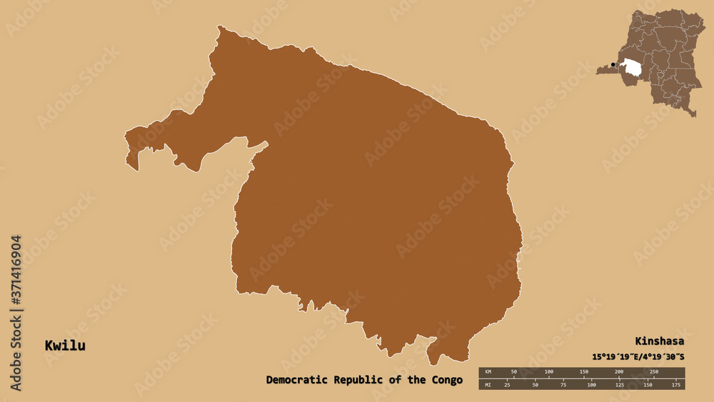 Kwilu, province of Democratic Republic of the Congo, zoomed. Pattern
