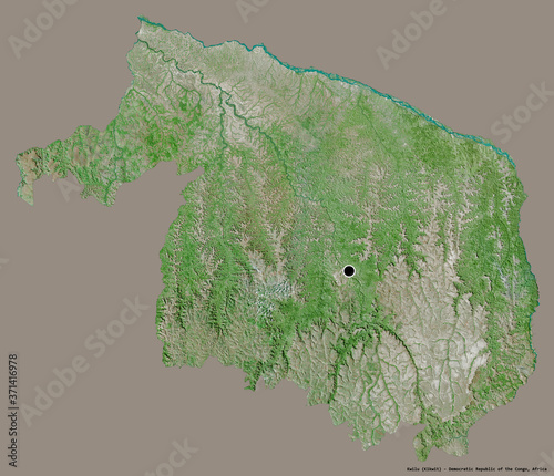 Kwilu, province of Democratic Republic of the Congo, on solid. Satellite photo