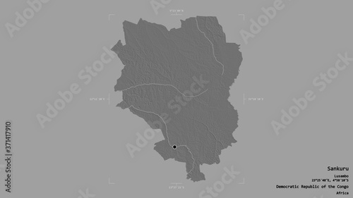 Sankuru - Democratic Republic of the Congo. Bounding box. Bilevel photo