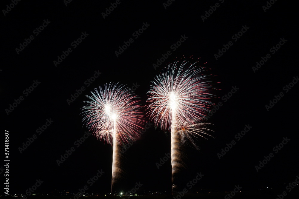Summer Firework Festival in Yamanashi prefecture, Japan Summer Firework Festival in Yamanashi prefecture, Japan