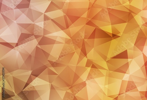 Light Orange vector polygonal pattern.