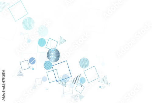 Light BLUE vector layout with circles, lines, rectangles.