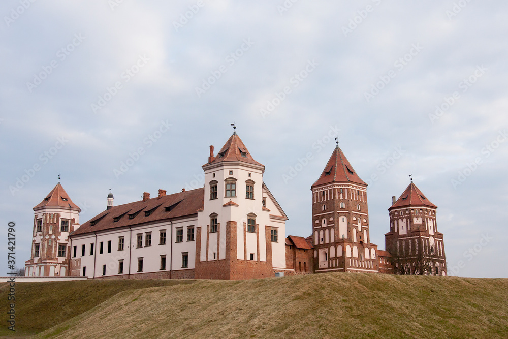 The renovated castle of Mir in Belarus, Europe