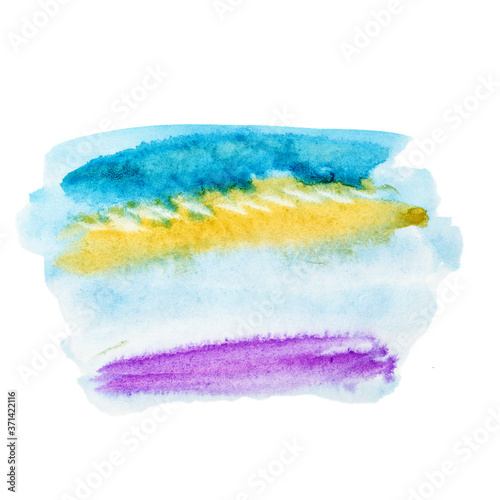 watercolor stripes. Beautiful watercolor elements for design. Pastel colors.