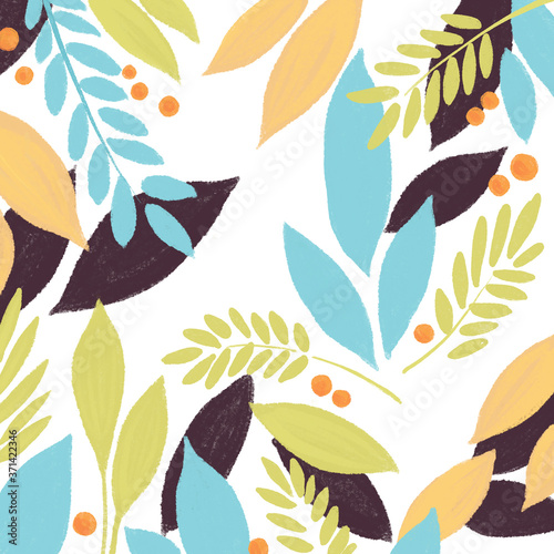 Spring summer Nature pattern, illustration
