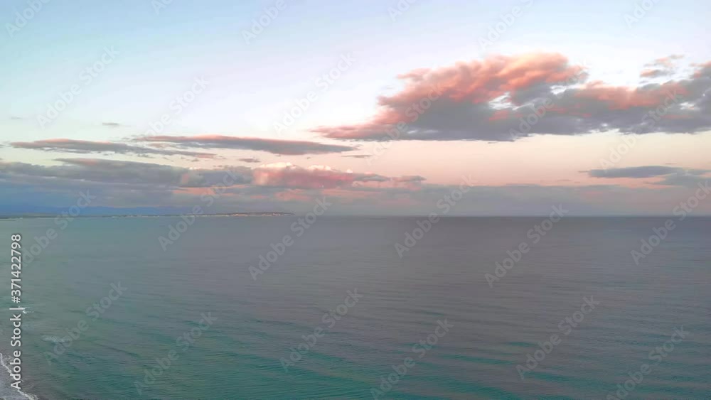 custom made wallpaper toronto digitalAerial view horizon over Mediterranean Sea during sunset. Spain