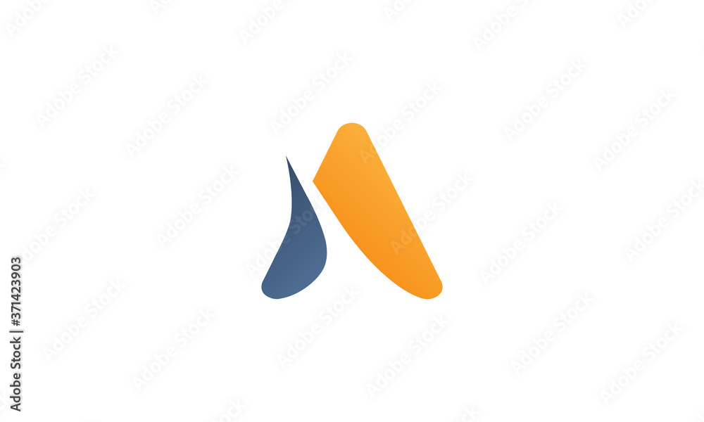 Creative vector illustration logo design letter A simple look