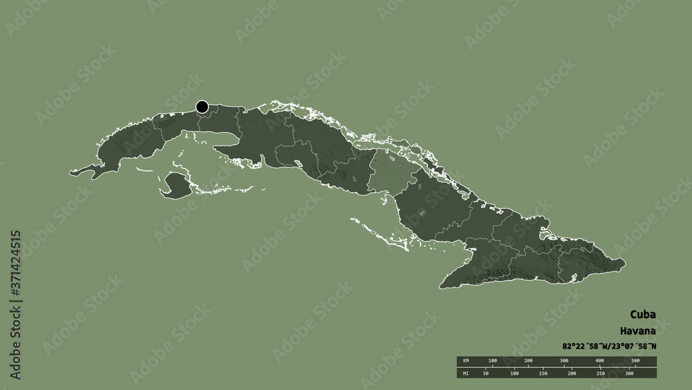 Location of Ciego de Ávila, province of Cuba,. Administrative