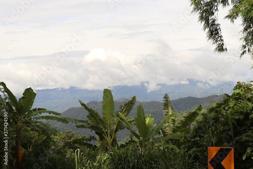 clouds over the mountains