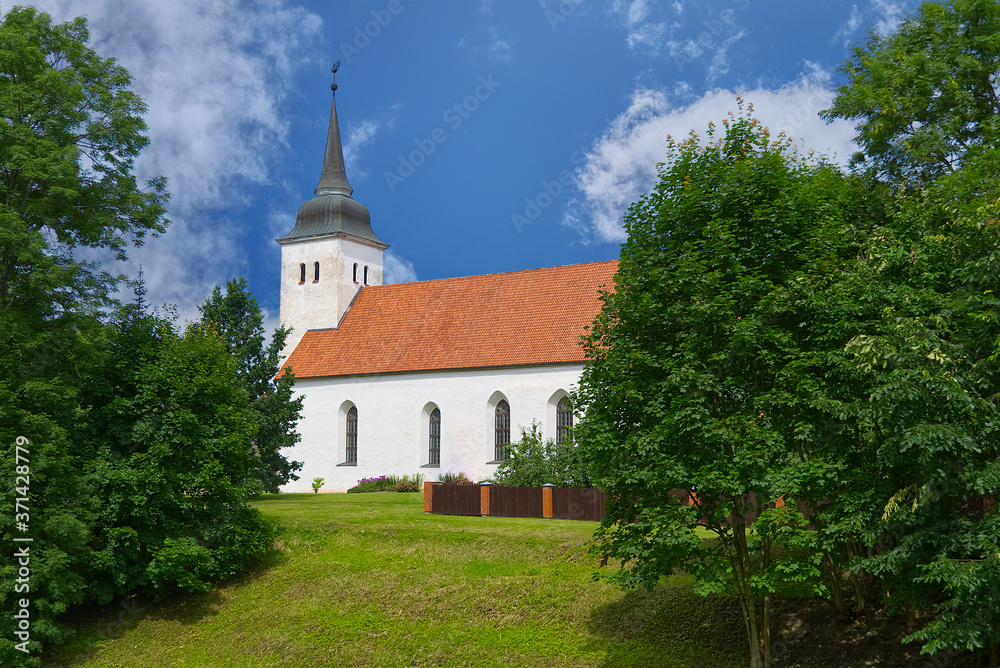 John's Church in Viljandi in Estonia. Builded in middle of the 17th. Church in nice summer day.