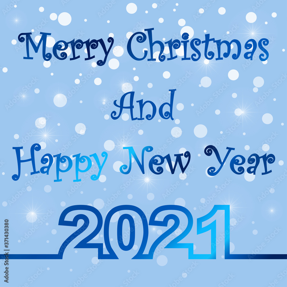 Happy New Year 2021 background for seasonal invitations, holiday posters, greeting cards. Elegant golden text with light. Minimalistic text template. Copy space, have fun. Vector