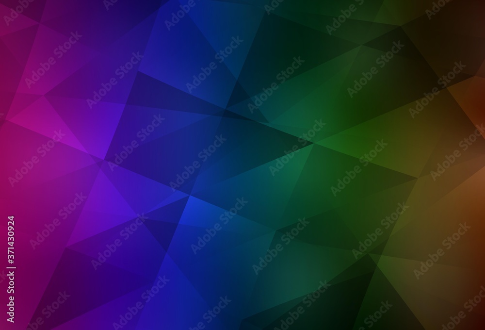 Obraz premium Dark Multicolor vector triangle mosaic texture.