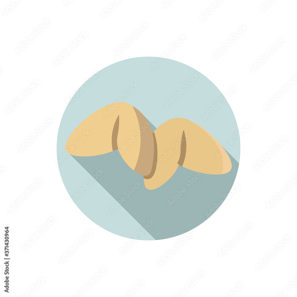 Flat design fortune cookie Flat design fortune cookie