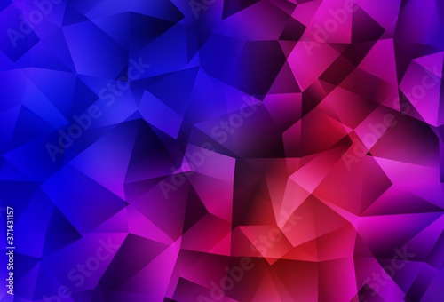 Dark Blue, Red vector polygon abstract backdrop.